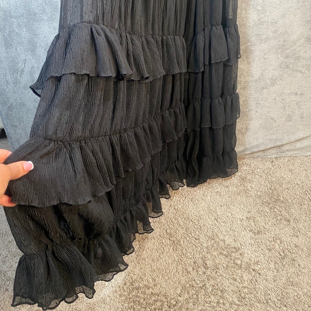 ASTR the Label Tiered Maxi Dress Womens Large Dark Coquette Romantic Whimsigoth - Picture 5 of 8